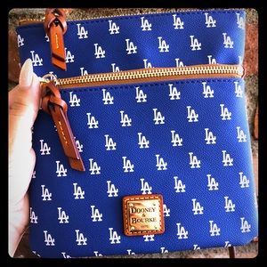 Dooney & Bourke Dodgers double zip crossbody bag